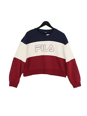 #ad Fila Men#x27;s Hoodie XXL Multi Striped Polyester with Cotton Pullover GBP 22.50