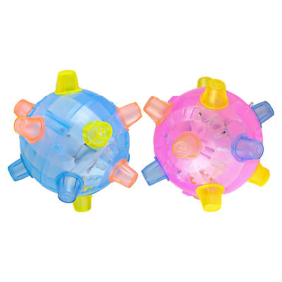 #ad Pet Toys Jumping Activation Ball LED Flash Music Dance Dogs Funny Toy Durable $9.38