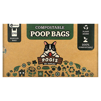 #ad Compostable Poop Bags 18 Rolls 270 Handled Bags $21.88