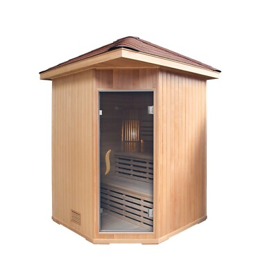 #ad NEW Outdoor Canadian Hemlock Wet Dry Traditional Steam Sauna SPA 9KW 200F Temps $5499.00
