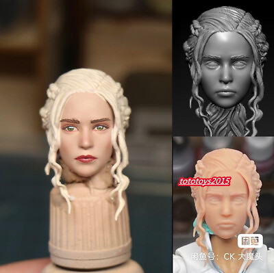 #ad 1:6 1:12 1:18 Daenerys Targaryen Game of Thrones Head Sculp For Female Figure $23.41