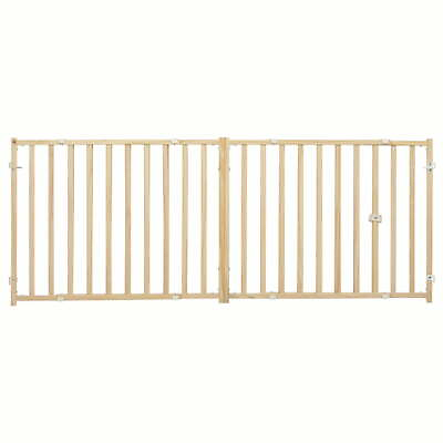#ad Pets Extra Wide Wooden Dog Gate Pet Gates Expands Durable Non toxic Lead free $38.73