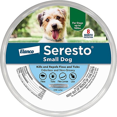 #ad New Seresto Flea and Tick Collar for Small Dogs 8 month Flea up to 18 pounds $14.99