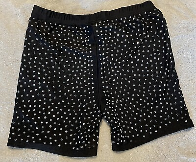 #ad Hot Miami Styles Size S Black Studded Pull On Shorts Stretchy $12.99