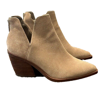 #ad Vince Camuto Bibestie Tan Suede Western Ankle Booties size 7 women $48.00