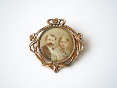 #ad Antique Nouveau Brooch Original Photo Picture Jewellery 0.2oz 1 5 16x1 5 16in $55.09