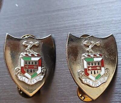#ad WW2 Authentic US Army 5th Infantry Regiment Unit Crest DI DUI Pair German Made $6.99