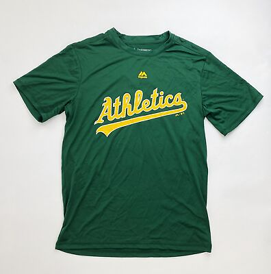 #ad Majestic MLB Oakland Athletics Evolution Tee Pick Your Number Youth M L Green $3.00