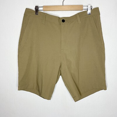 #ad New Banana Republic Comfort Flat Front Beige Shorts Stretch Fabric Mens Size 36 $18.00