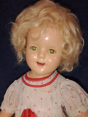 #ad Antique 1930s Shirley Temple 16quot; Doll Beautiful Original Clothes amp;Wig $80.00