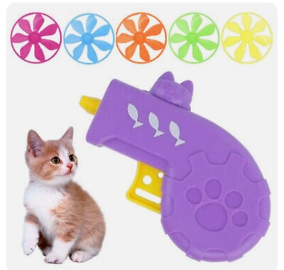 #ad Cat Kitten Kids Flying Disc Saucer Launcher Fetch Catch Interactive Toy $10.50