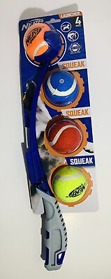 #ad NERF Dog Air Strike Hands Free Pick Up 4 pack Tennis Ball Launcher NEW $14.50
