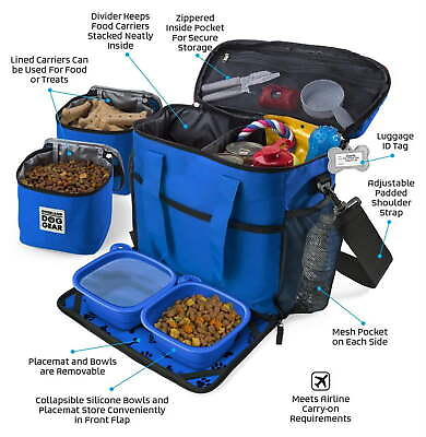 #ad Mobile Dog Gear Week Away Bag Medium Large Travel Bag Organizer Bag Blue $85.98