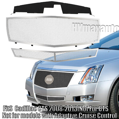 #ad Chrome Grille For 2008 2013 Cadillac CTS Stainless Steel Mesh Grill Insert 09 10 $174.99