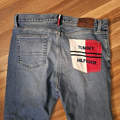 #ad Vintage Tommy Hilfiger Jeans Graphics On Pocket 34 34 $30.00