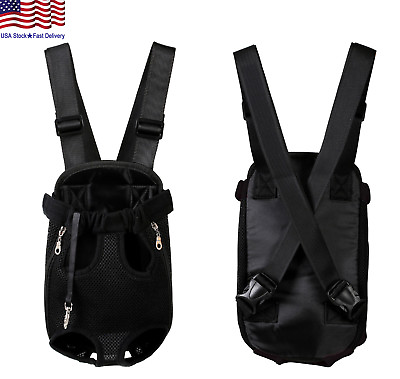Small Pet Cat Puppy Dog Carrier Front Pack Hiking Backpack Head Legs Out Black $10.99