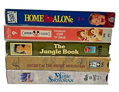 #ad Lot of 5 Children Family VHS Tapes Jungle Book Magic Snowman Chip n Dale amp; More $9.99