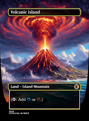#ad Volcanic Island High Quality Altered Art Custom Cards $7.99