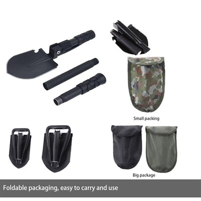 #ad Outdoor Military Shovel Folding Survival Spade Emergency Garden Camping Tool $13.59