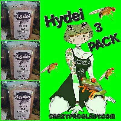 #ad Fruit Fly Culture HYDEI 3 Pack Lizard And Dart Frog Food Live $29.99