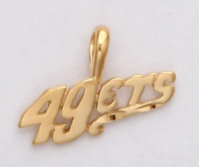 #ad San Francisco 49ers Team Name Necklace Pendant 24k Gold Plated Fan Jewelry $15.49