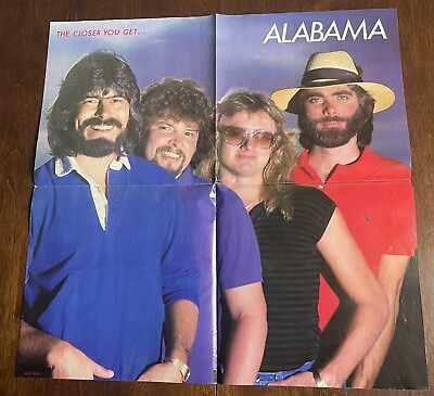 #ad Alabama The Closer You Get 1983 Original Promo Poster 22x22 $50.00