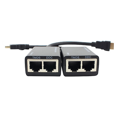 #ad HDMI Converter Sender Receiver Cat5e CAT6 Cable HD 1080P Video Singal Extender r $6.99