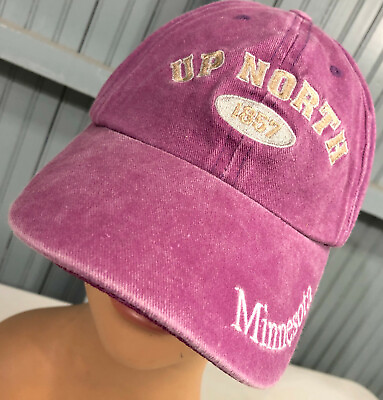#ad Minnesota Purple Up North Adjustable Baseball Cap Hat $12.49