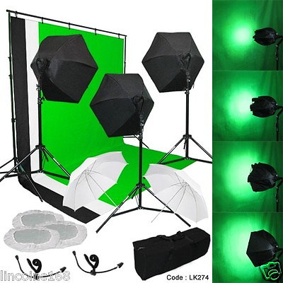 #ad Photography Lighting Muslin Backdrop Stand Studio Light Kit New Linco $169.00