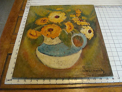 #ad Original ROSE SUSLOVICH ART: CALENDULA FLOWERS 20x16quot; signed on canvas board $346.59
