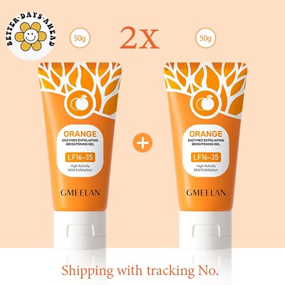 #ad 2x Gmeelan Orange Enzymes Facial skin Exfoliating Brightening scrub Gel 50g $19.37
