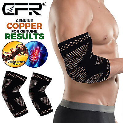 #ad Elbow Support Brace Copper Compression Sleeve for Joint Arthritis Pain Relief US $10.99