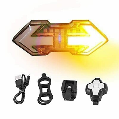 #ad Bike Turn Signals Bright Bike Tail Light with Turn Signal 120 Lumens USB Kit $14.99