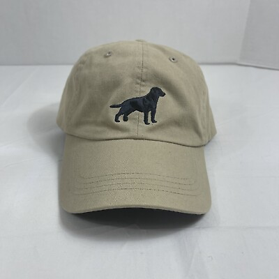 #ad #ad Orvis Dog Strapback Hat Cap Embroidered Labrador Logo Dad Khaki Biege Cotton $26.99