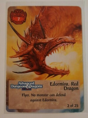#ad TSR Spellfire CCG 1st Ed. EDORMIRA RED DRAGON Rare Chase Card 2 25 ADamp;D $6.95