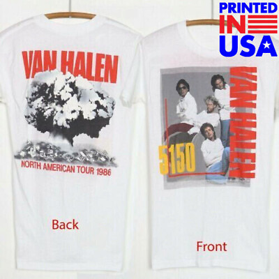 #ad HOT SALE Vintage 1986 Van Halen 5150 North American Tour T Shirt Unisex S 5XL $20.89