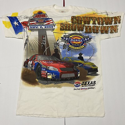 #ad NASCAR AOP Shirt Dickies 500 Sz Large TX Motor Speedway 2005 SEE PICS HAS SPOTS $42.05