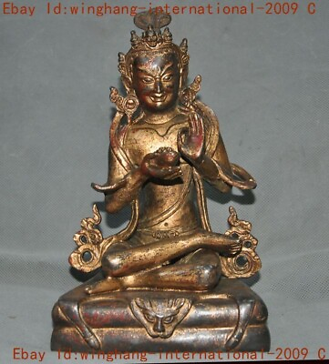 #ad Tibet Buddhism bronze Gilt Vajra King Kong Protector Guardian God Buddha statue $245.00