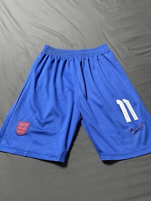 #ad England Soccer Shorts Men’s Medium Blue Logo Patch #11 Football 724614 100 $34.85