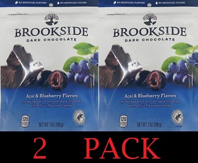 #ad 2x Brookside Dark Chocolate ACAI amp; BLUEBERRY FLAVORS 7 Oz Bag 2 PACK $23.99