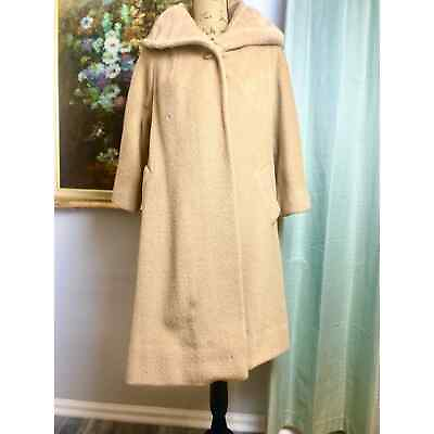 #ad Vintage Lilli Ann 60s Tisse A Paris Mohair Wool Coat LilliAnn Swing Coat *FLAWS $74.20