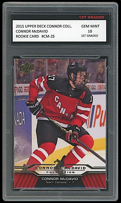 #ad Connor McDavid 2015 16 Upper Deck NHL Collection 1st Graded 10 Rookie Card #25 $39.99