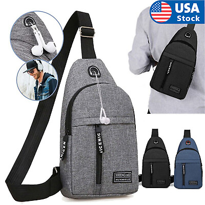 #ad #ad Mens Sling Bag Cross Body Handbag Chest Bag Shoulder Pack Sports Travel Backpack $5.98