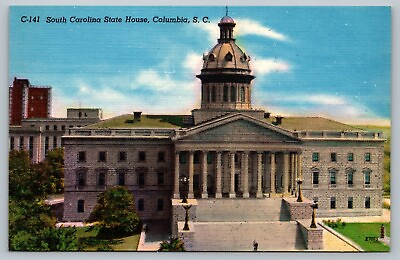 #ad Postcard South Carolina State House Columbia SC Linen Vintage $2.78