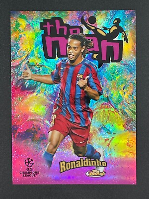#ad 2022 23 Topps Finest UCC Ronaldinho FC Barcelona The Man Insert SP #FTM 2 $25.90