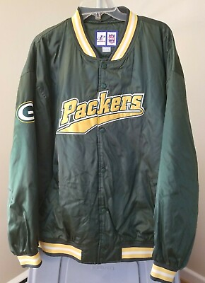 #ad Green Bay Packers NFL Logo 7 Vintage Green PACKERS Extra Large Jacket $89.99