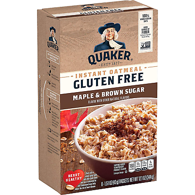 #ad Quaker Gluten Free Instant Oatmeal Maple amp; Brown Sugar 8 Ct $5.66