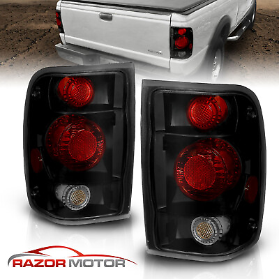 #ad For 98 00 Ford Ranger Altezza Euro Style Black Smoke Rear Brake Tail Lights Pair $50.79