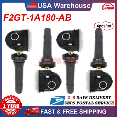 #ad 4PCS TPMS F2GT 1A180 AB TIRE PRESSURE SENSORS NEW FOR FORD EDGE MUSTANG F 150 US $30.46