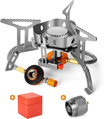 #ad 3700W Portable Backpacking Outdoor Camping Gas Stove amp;Piezo Ignition Burner Case $14.39